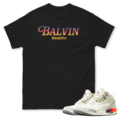 Retro 3 J. Balvin Medellin Sunsets Shirt - Sneaker Tees to match Air Jordan Sneakers