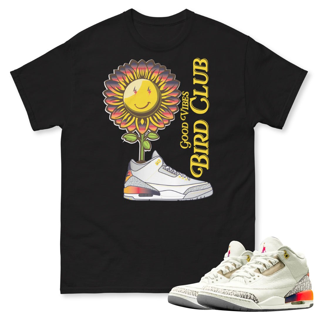 Retro 3 J. Balvin Medellin Sunsets Flower Pot Shirt - Sneaker Tees to match Air Jordan Sneakers