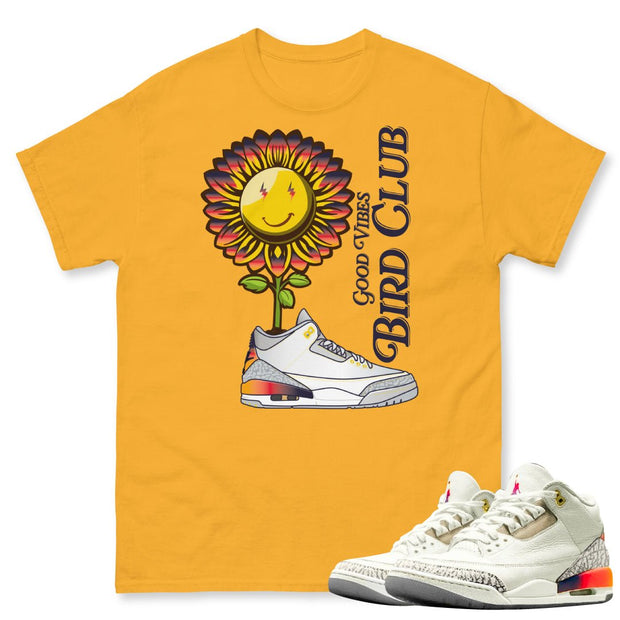 Retro 3 J. Balvin Medellin Sunsets Flower Pot Shirt - Sneaker Tees to match Air Jordan Sneakers
