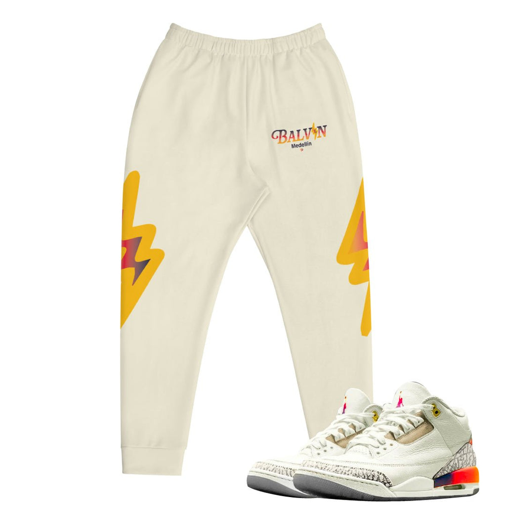 Retro 3 J.Balvin Bolt Joggers - Sneaker Tees to match Air Jordan Sneakers