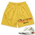 Retro 3 J. Balvin Medellin Sunsets Mesh Shorts - Sneaker Tees to match Air Jordan Sneakers