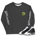 Retro 13 Black Flint Hologram Print Sweatshirt - Sneaker Tees to match Air Jordan Sneakers