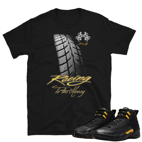 Retro 12 Black Taxi Racing Shirt - Sneaker Tees to match Air Jordan Sneakers