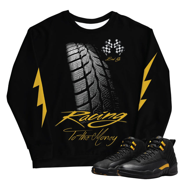 Retro 12 Black Taxi Firm Sweatshirt - Sneaker Tees to match Air Jordan Sneakers
