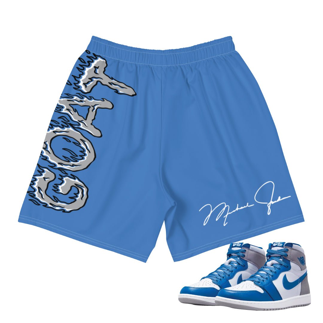 Retro 1 True Blue Championship Shorts - Sneaker Tees to match Air Jordan Sneakers