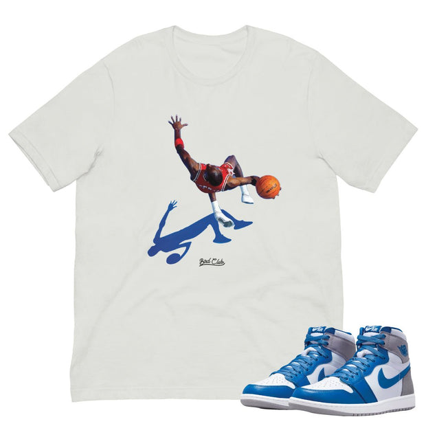 Retro 1 True Blue Flight Shirt - Sneaker Tees to match Air Jordan Sneakers