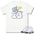 Retro 13 Blue Grey Fly 23 Shirt - Sneaker Tees to match Air Jordan Sneakers