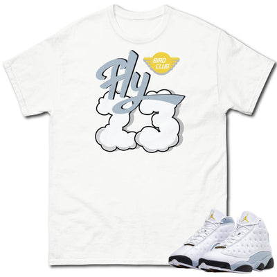Retro 13 Blue Grey Fly 23 Shirt - Sneaker Tees to match Air Jordan Sneakers