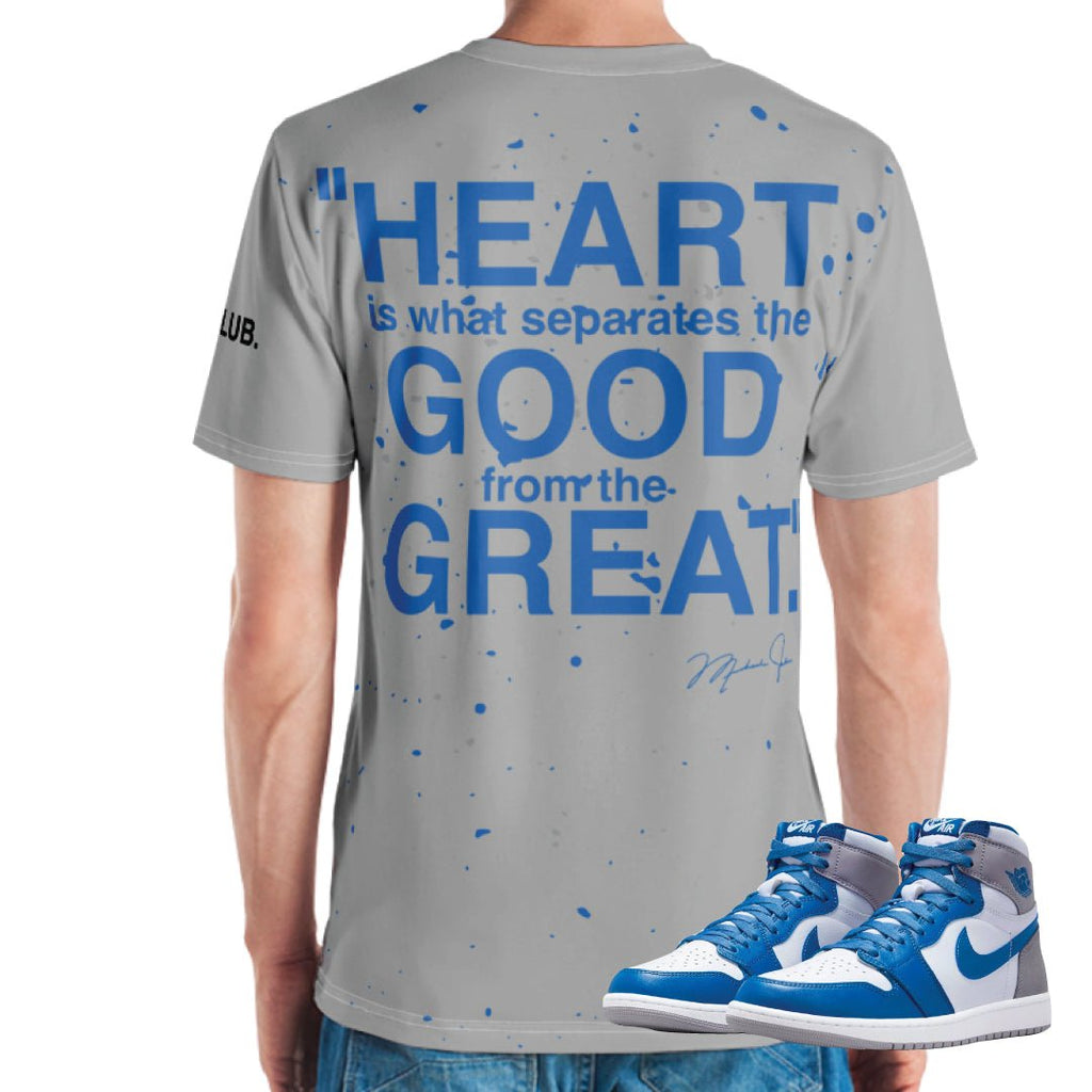 Retro 1 True Blue Championship Shirt - Sneaker Tees to match Air Jordan Sneakers