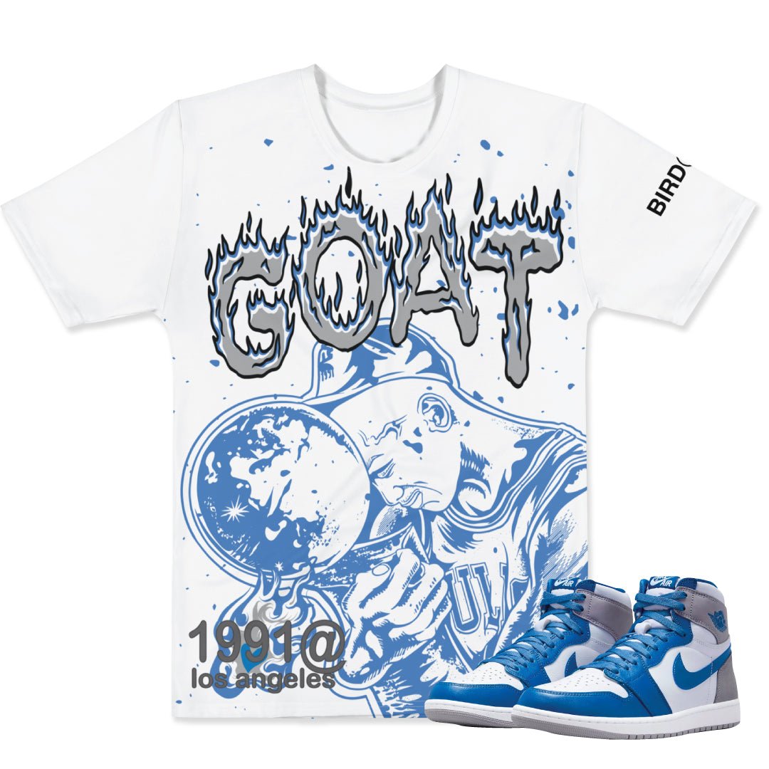 Retro 1 True Blue Championship Shirt - Sneaker Tees to match Air Jordan Sneakers