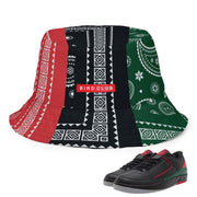 Retro 2 Low Christmas Gucci Reversible Paisley Bucket - Sneaker Tees to match Air Jordan Sneakers