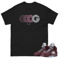 RETRO 5 BURGUNDY TRIPLE OG SHIRT - Sneaker Tees to match Air Jordan Sneakers