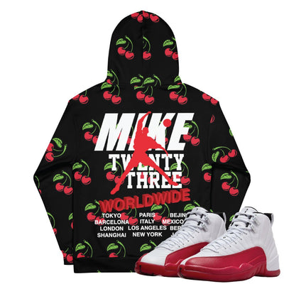 Retro 12 Cherry Hoodie - Sneaker Tees to match Air Jordan Sneakers