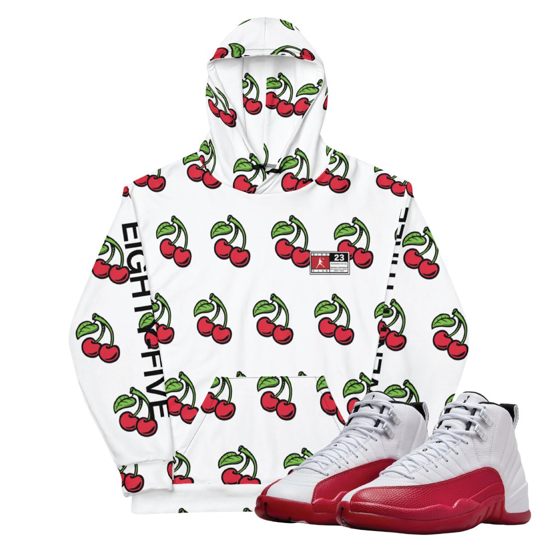 Retro 12 Cherry Hoodie - Sneaker Tees to match Air Jordan Sneakers
