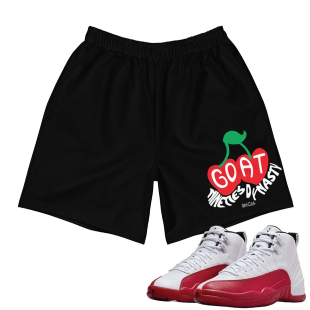Retro 12 Cherry Shorts - Sneaker Tees to match Air Jordan Sneakers