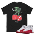 Retro 12 Cherry Dice Shirt - Sneaker Tees to match Air Jordan Sneakers