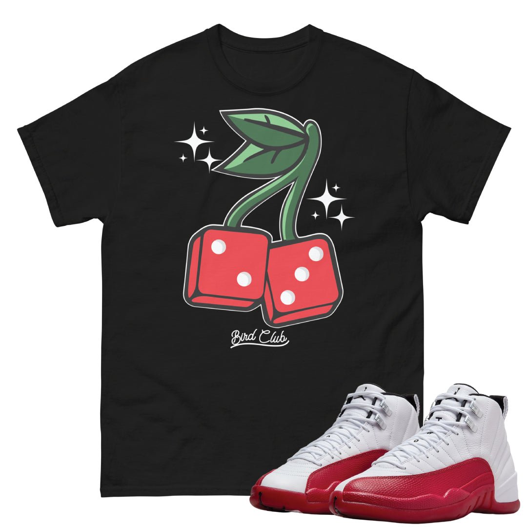 Retro 12 Cherry Dice Shirt - Sneaker Tees to match Air Jordan Sneakers