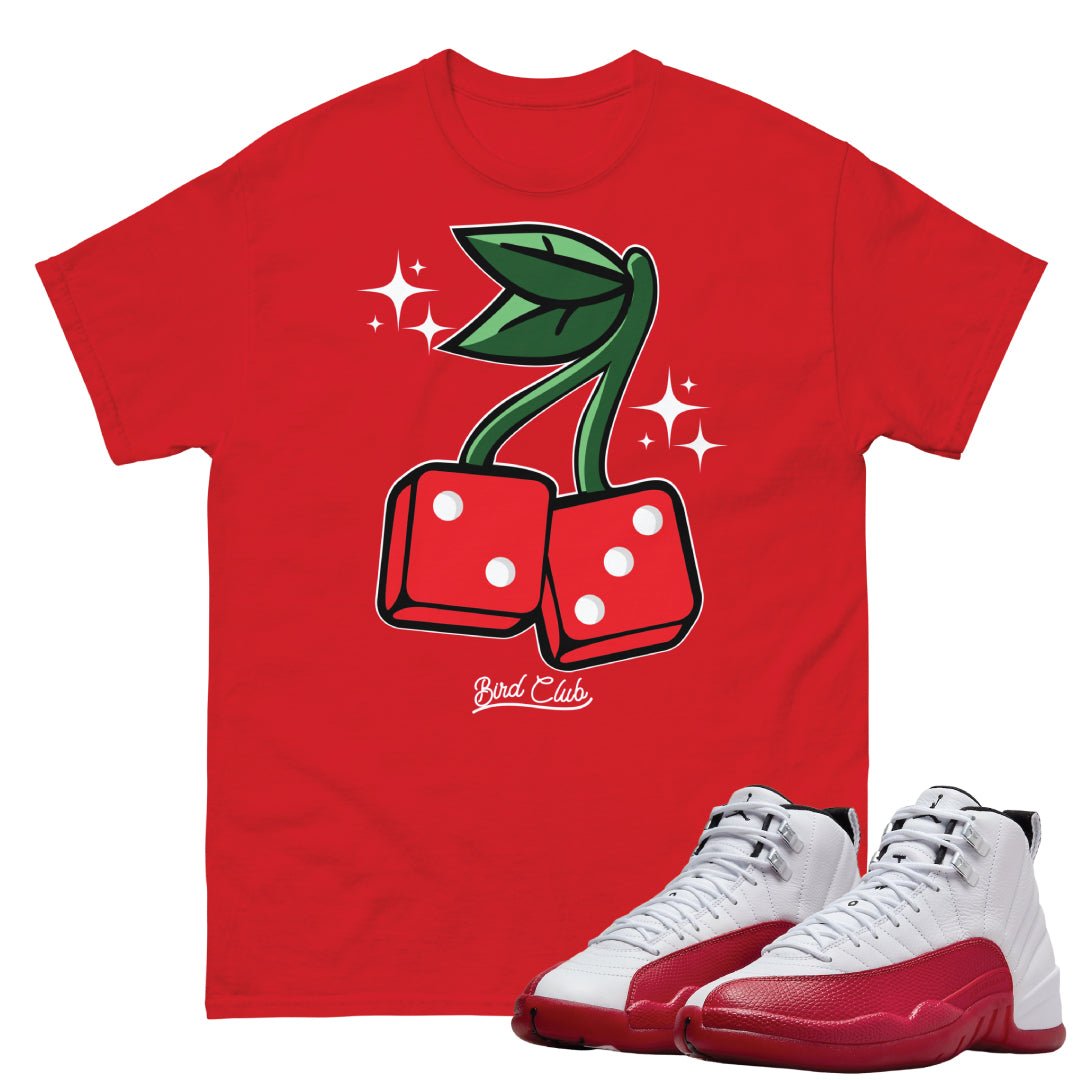 Retro 12 Cherry Dice Shirt - Sneaker Tees to match Air Jordan Sneakers