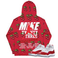 Retro 11 Cherry Red Hoodie - Sneaker Tees to match Air Jordan Sneakers
