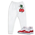 Retro 11 Cherry Red Joggers - Sneaker Tees to match Air Jordan Sneakers