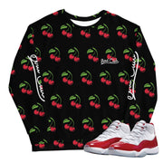 Retro 11 Cherry Sweatshirt - Sneaker Tees to match Air Jordan Sneakers