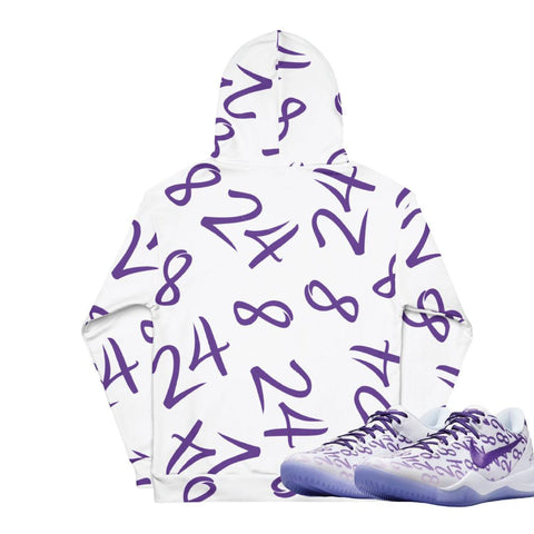 Kobe Protro 8 "Court Purple" 8 24 Hoodie - Sneaker Tees to match Air Jordan Sneakers