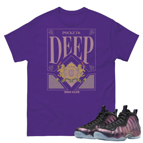 Air Foamposite One Eggplant "Deep Pockets" Shirt - Sneaker Tees to match Air Jordan Sneakers