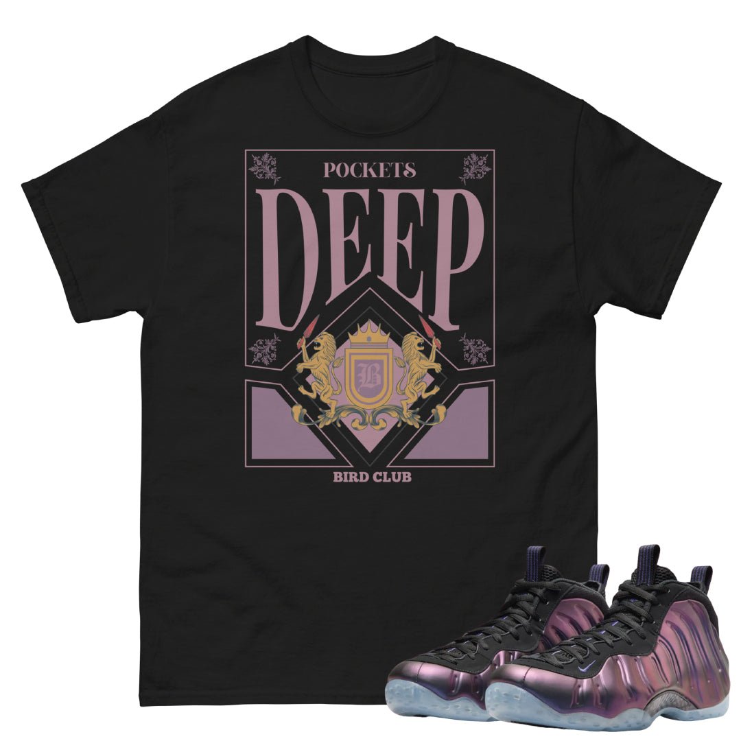 Air Foamposite One Eggplant "Deep Pockets" Shirt - Sneaker Tees to match Air Jordan Sneakers