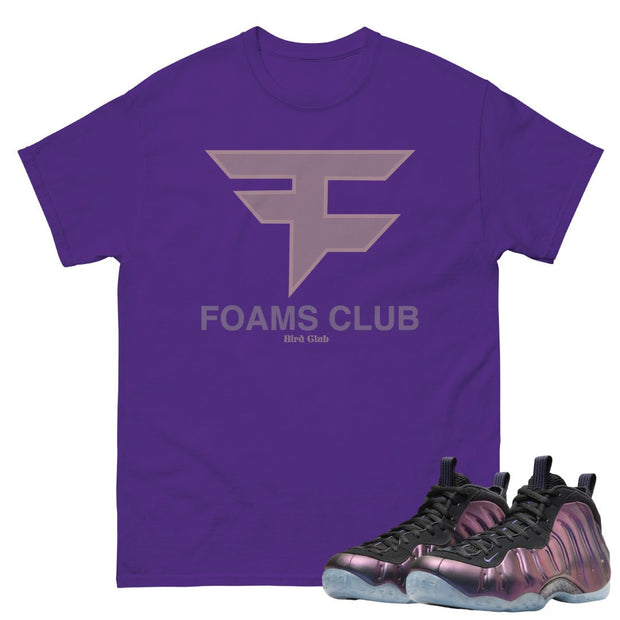 Air Foamposite One Eggplant "Foam Club" Shirt - Sneaker Tees to match Air Jordan Sneakers