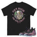 Air Foamposite One Eggplant "Get Rich" Shirt - Sneaker Tees to match Air Jordan Sneakers