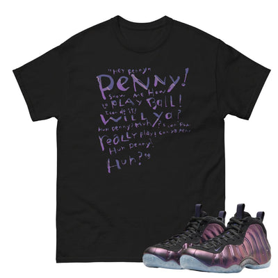 Air Foamposite One Eggplant Penny Shirt - Sneaker Tees to match Air Jordan Sneakers