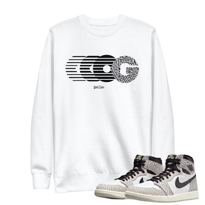 Retro 1 "Elephant Print" Triple OG Sweatshirt - Sneaker Tees to match Air Jordan Sneakers