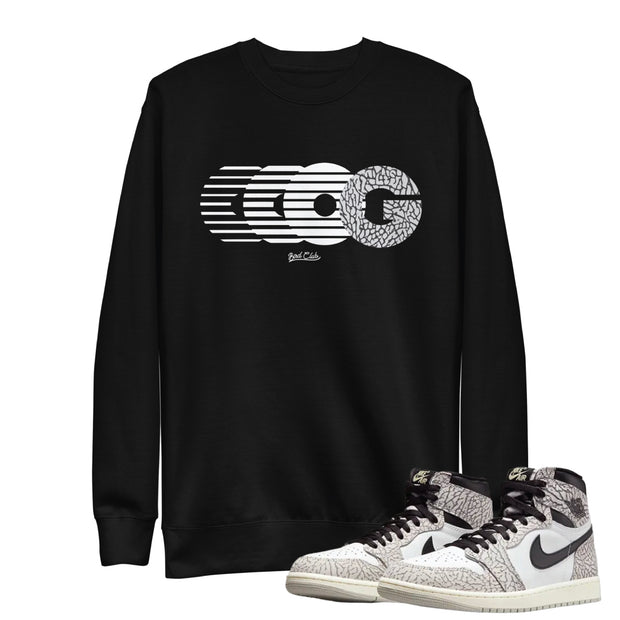 Retro 1 "Elephant Print" Triple OG Sweatshirt - Sneaker Tees to match Air Jordan Sneakers