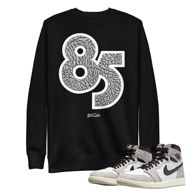 Retro 1 "Elephant Print" 85 Sweatshirt - Sneaker Tees to match Air Jordan Sneakers