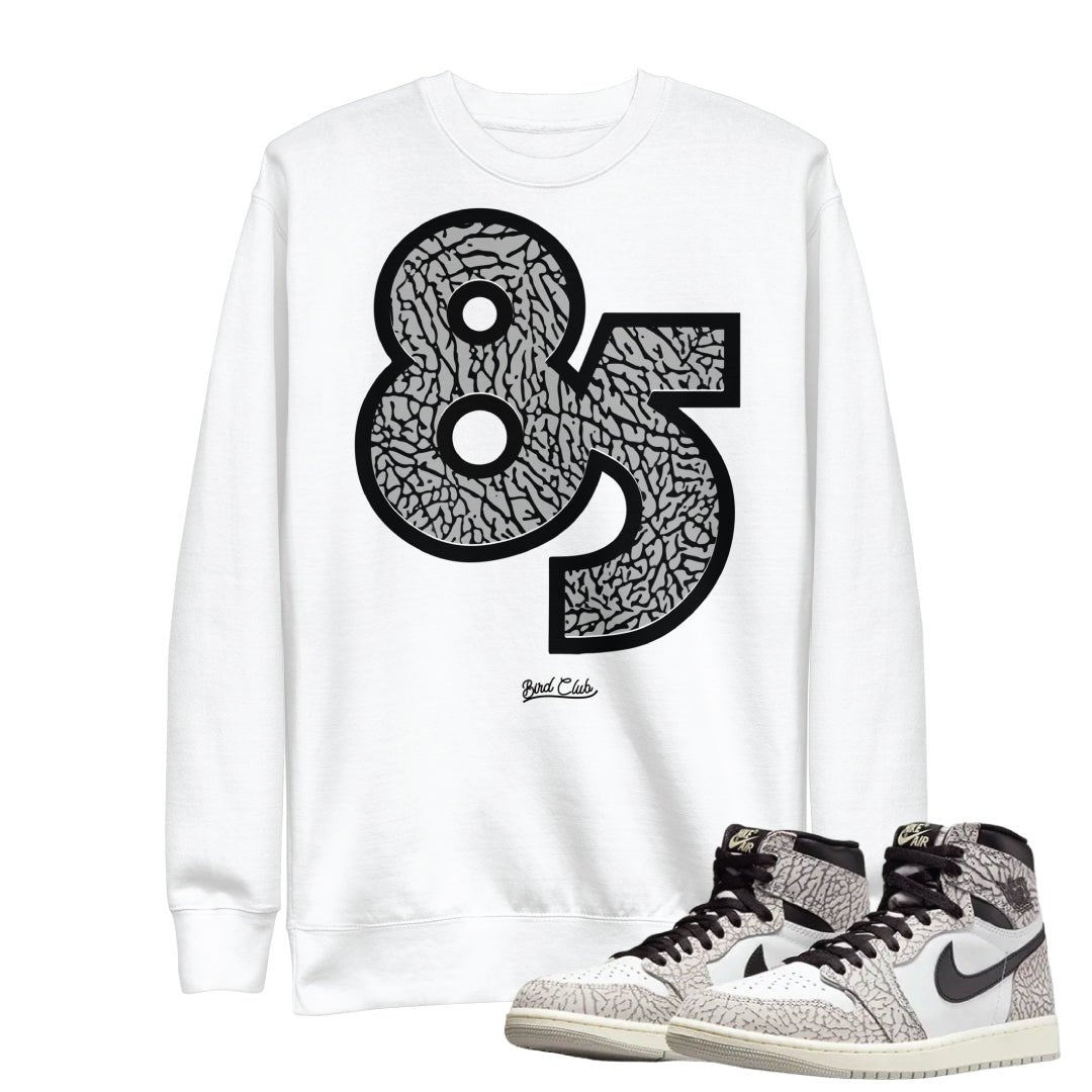 Retro 1 "Elephant Print" 85 Sweatshirt - Sneaker Tees to match Air Jordan Sneakers