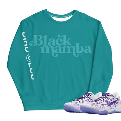 Kobe Protro 8 "Radiant Emerald" Black Mamba Sweatshirt - Sneaker Tees to match Air Jordan Sneakers