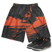 Retro 3 Fear Camo Mesh Shorts - Sneaker Tees to match Air Jordan Sneakers