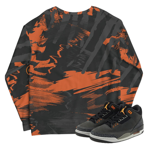 Retro 3 Fear Camo Sweater - Sneaker Tees to match Air Jordan Sneakers