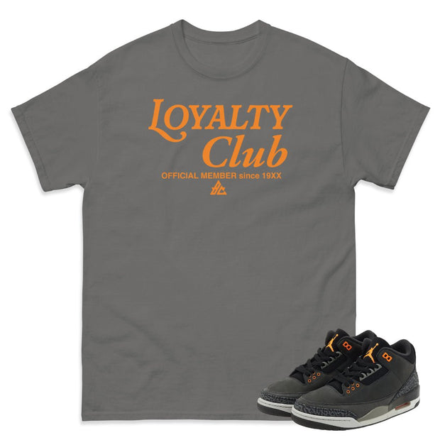 Retro 3 Fear Loyalty Shirt - Sneaker Tees to match Air Jordan Sneakers