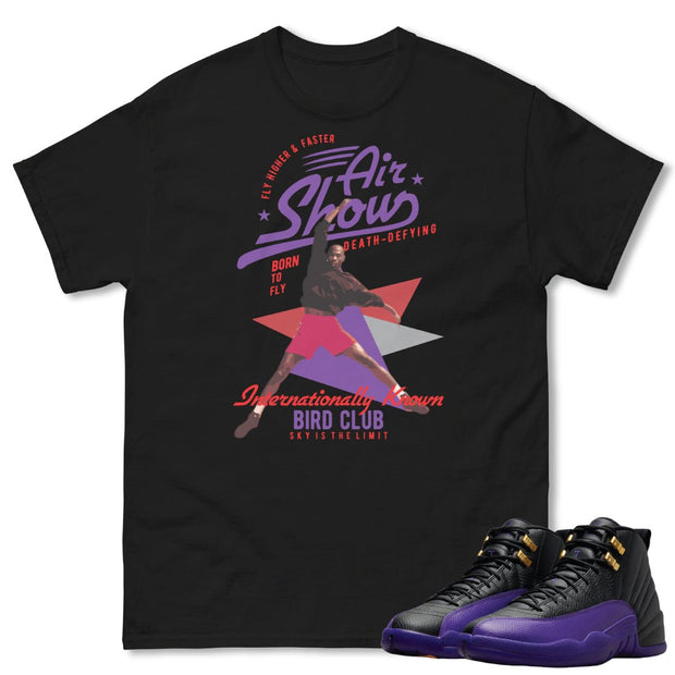 RETRO 12 FIELD PURPLE "AIR SHOW" SHIRT - Sneaker Tees to match Air Jordan Sneakers