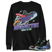 Foamposite One Galaxy Shooting Stars Sweatshirt - Sneaker Tees to match Air Jordan Sneakers