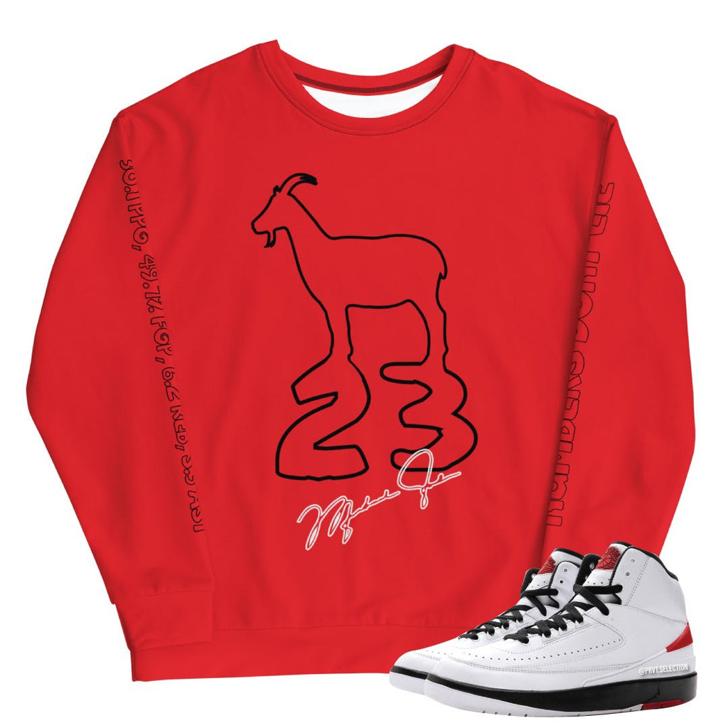 Retro 2 "Chicago" Sweatshirt - Sneaker Tees to match Air Jordan Sneakers
