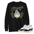 Retro 11 "Gratitude" Chicago City Sweatshirt - Sneaker Tees to match Air Jordan Sneakers