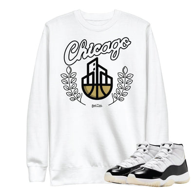 Retro 11 "Gratitude" Chicago City Sweatshirt - Sneaker Tees to match Air Jordan Sneakers