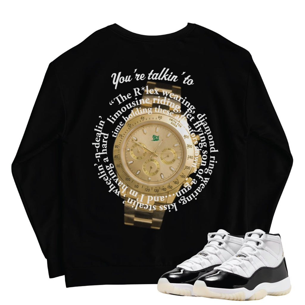 Retro 11 "Gratitude" Roley Sweatshirt - Sneaker Tees to match Air Jordan Sneakers