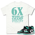 Retro 1 "Green Glow" 6X's Shirt
