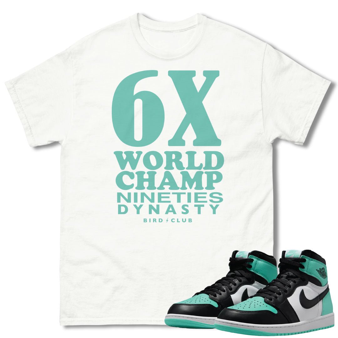 Retro 1 "Green Glow" 6X's Shirt