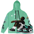 Retro 1 "Green Glow" MJ the Goat Zip Up Hoodie