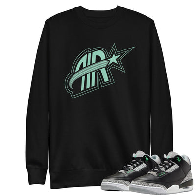 Retro 3 Green Glow AIR Sweater - Sneaker Tees to match Air Jordan Sneakers