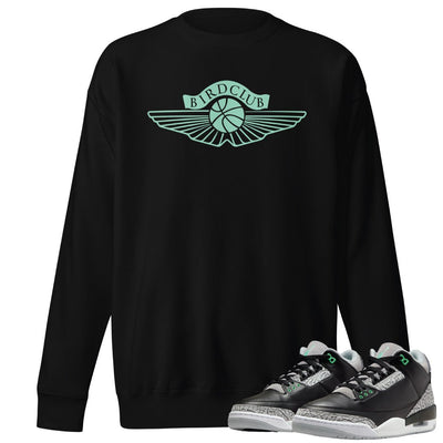 Retro 3 Green Glow Aston Sweater - Sneaker Tees to match Air Jordan Sneakers
